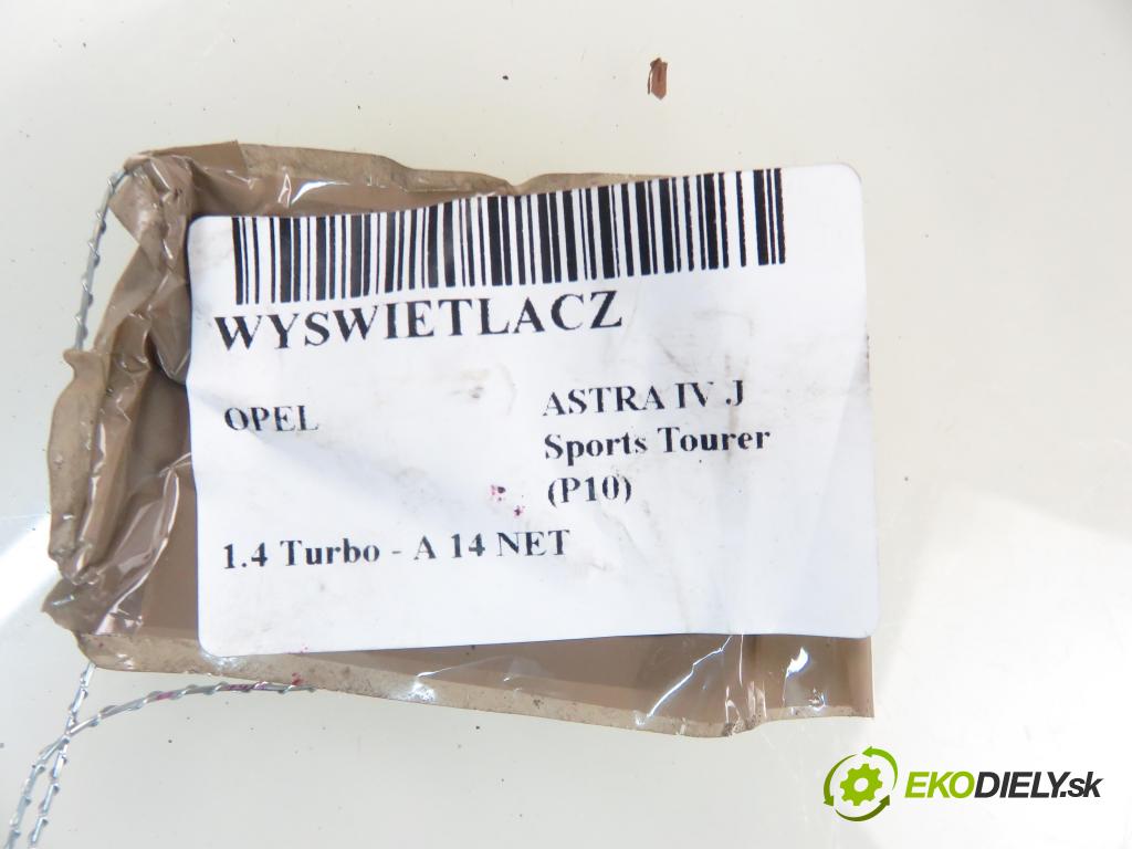 OPEL ASTRA J Sports Tourer (P10) KOMBI 2011 103,00 1.4 Turbo - A 14 NET 1364,00 RADIO CD 13267984 ; 13346050