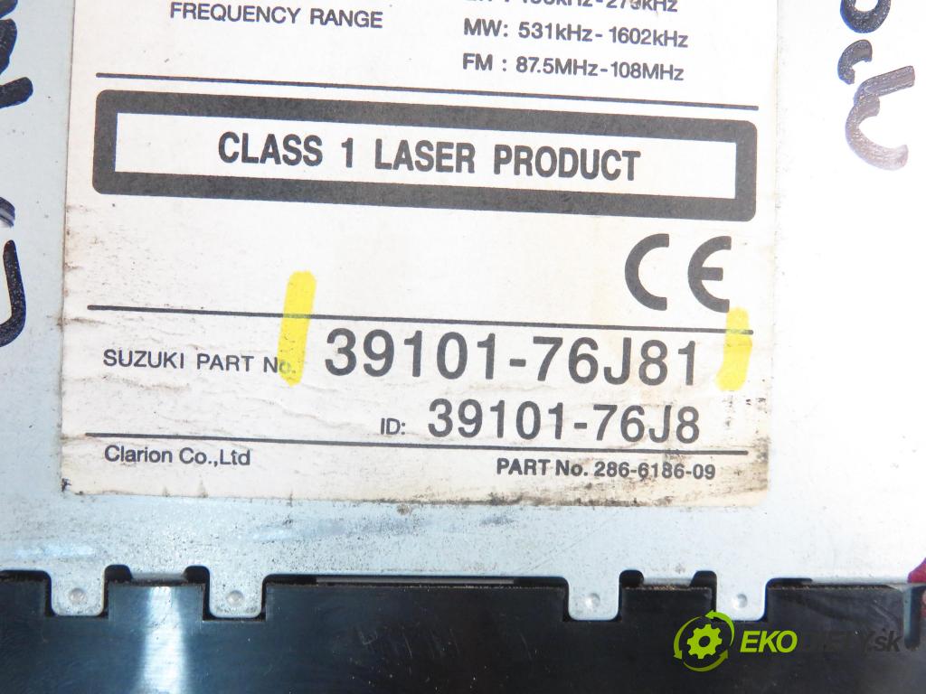 SUZUKI JIMNY (FJ) TERENOWY 2006 63,00 1.3 16V 4x4 (SN413) - 86 M13A 1328,00 RADIO CD 3910176J81