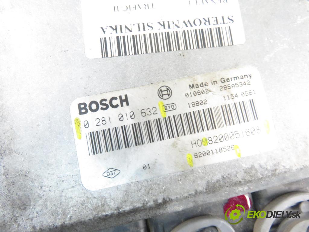 RENAULT TRAFIC II Skrzynia (FL) FURGON 2001 74,00 1.9 dCi 100 - F9Q 760 1870,00 Riadiaca jednotka Motor 8200051608 ; 8200118526 ; 0281010632