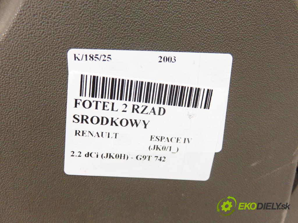 RENAULT ESPACE IV (JK0/1_) MINIVAN 2003 110,00 2.2 dCi (JK0H) 150 - G9T 742 2188,00 Sedadlo 2 rad STREDNÝ: