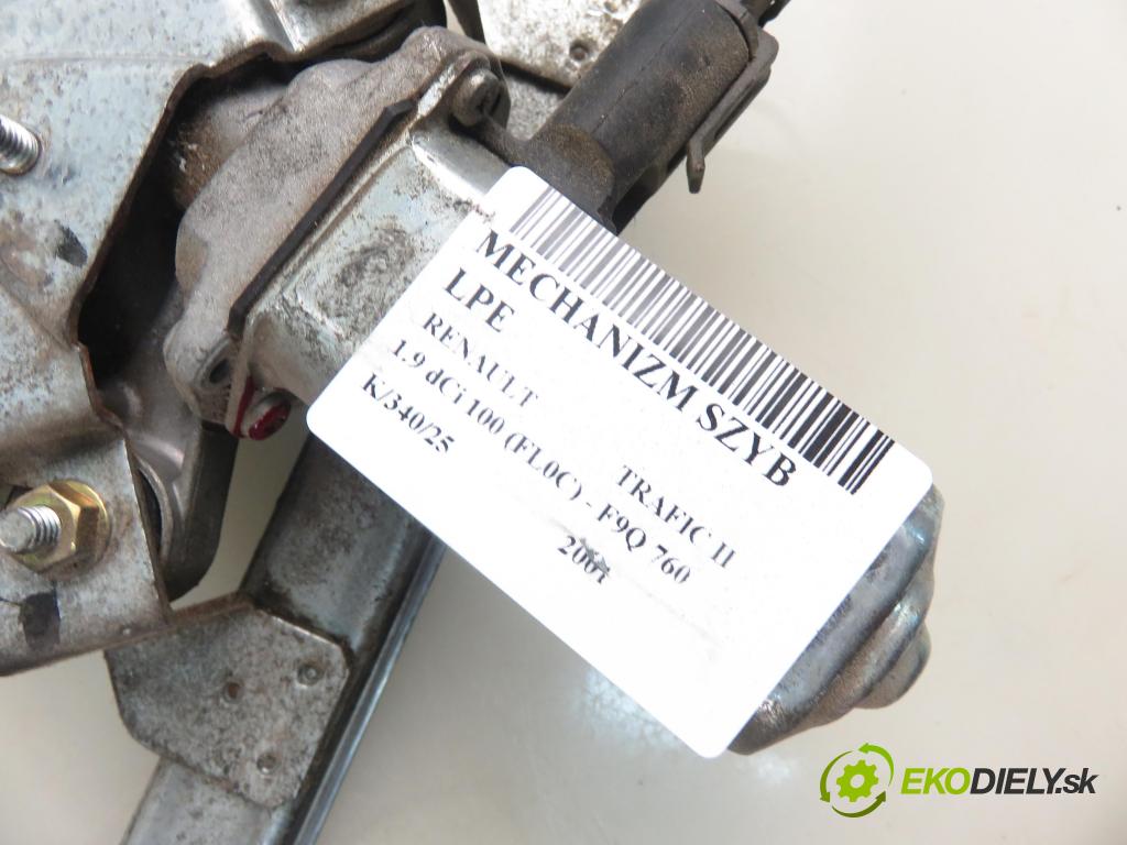 RENAULT TRAFIC II Skrzynia (FL) FURGON 2001 74,00 1.9 dCi 100 - F9Q 760 1870,00 mechanismus oken 7700311820 ; 91165704