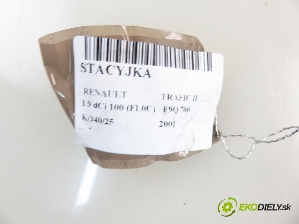 RENAULT TRAFIC II Skrzynia (FL) FURGON 2001 74,00 1.9 dCi 100 - F9Q 760 1870,00 spinačka (Spínacia skrinka a kľúč)