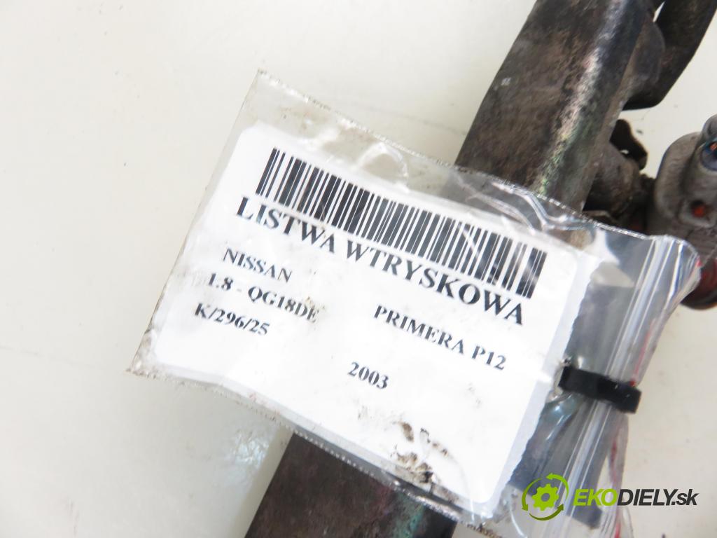 NISSAN PRIMERA (P12) LIFTBACK 2003 85,00 1.8 - QG18DE 1769,00 Lišta vstrekovacia 166009F600 ; 0280155940 (Vstrekovacia lišta)