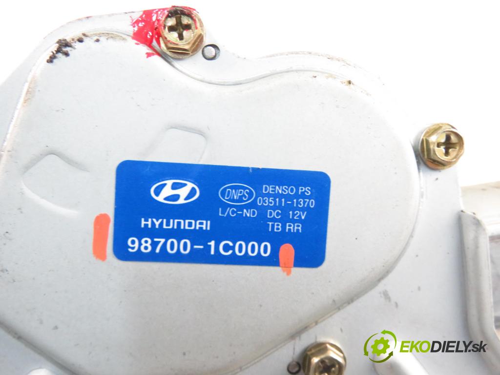 HYUNDAI GETZ (TB) HB 2004 60,00 1.3 12V 82 - G4EA 1341,00 motorek stěrače ZADNÍ: 987001C000