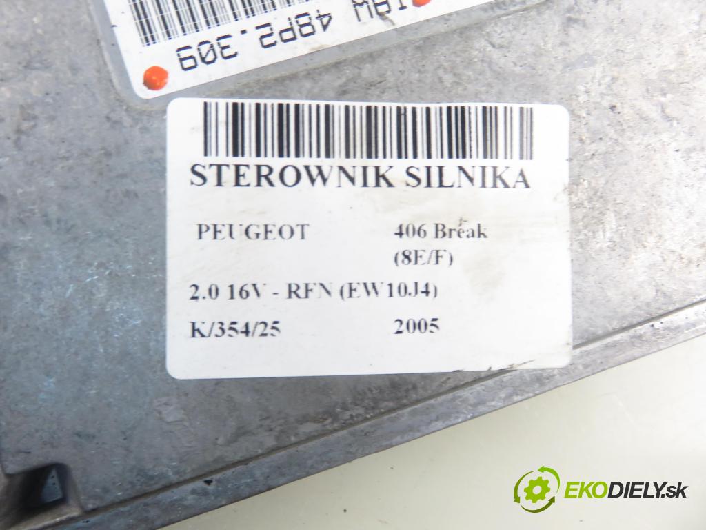 PEUGEOT 406 Break (8E/F) KOMBI 2005 100,00 2.0 16V 136 - RFN (EW10J4) 1997,00 Riadiaca jednotka Motor IAW48P2309 ; 9646112480 ; 9644955480