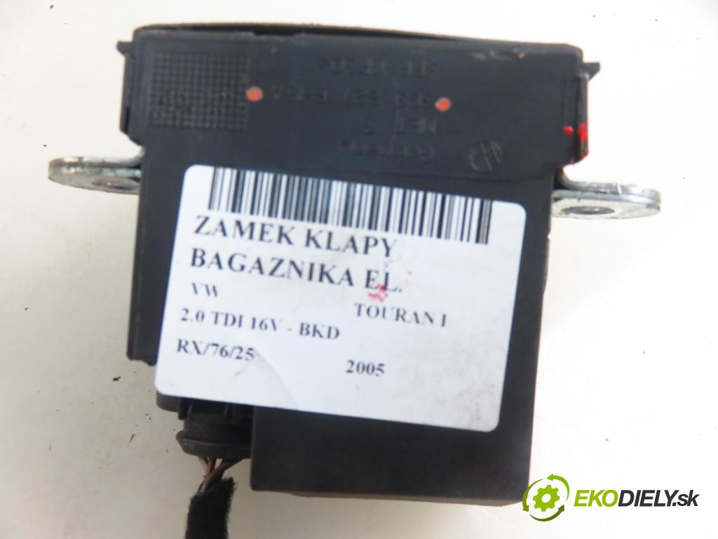 VW TOURAN (1T1, 1T2) MINIVAN 2005 103,00 2.0 TDI 16V 140 - BKD 1968,00 zámok dveří kufr EL. 3C9827645A