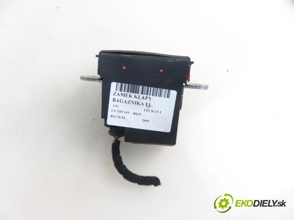 VW TOURAN (1T1, 1T2) MINIVAN 2005 103,00 2.0 TDI 16V 140 - BKD 1968,00 zámok dveří kufr EL. 3C9827645A