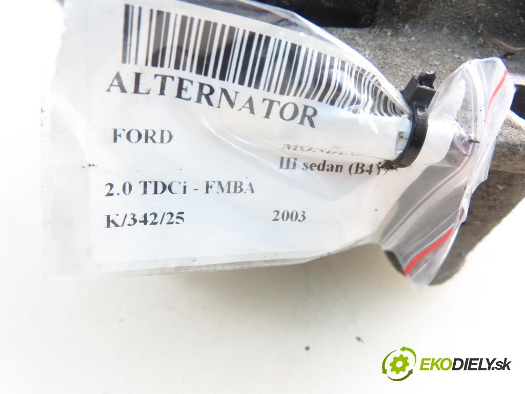 FORD MONDEO III sedan (B4Y) SEDAN 2003 96,00 2.0 TDCi - FMBA 1998,00 Alternátor 1S7TBC (Alternátor)
