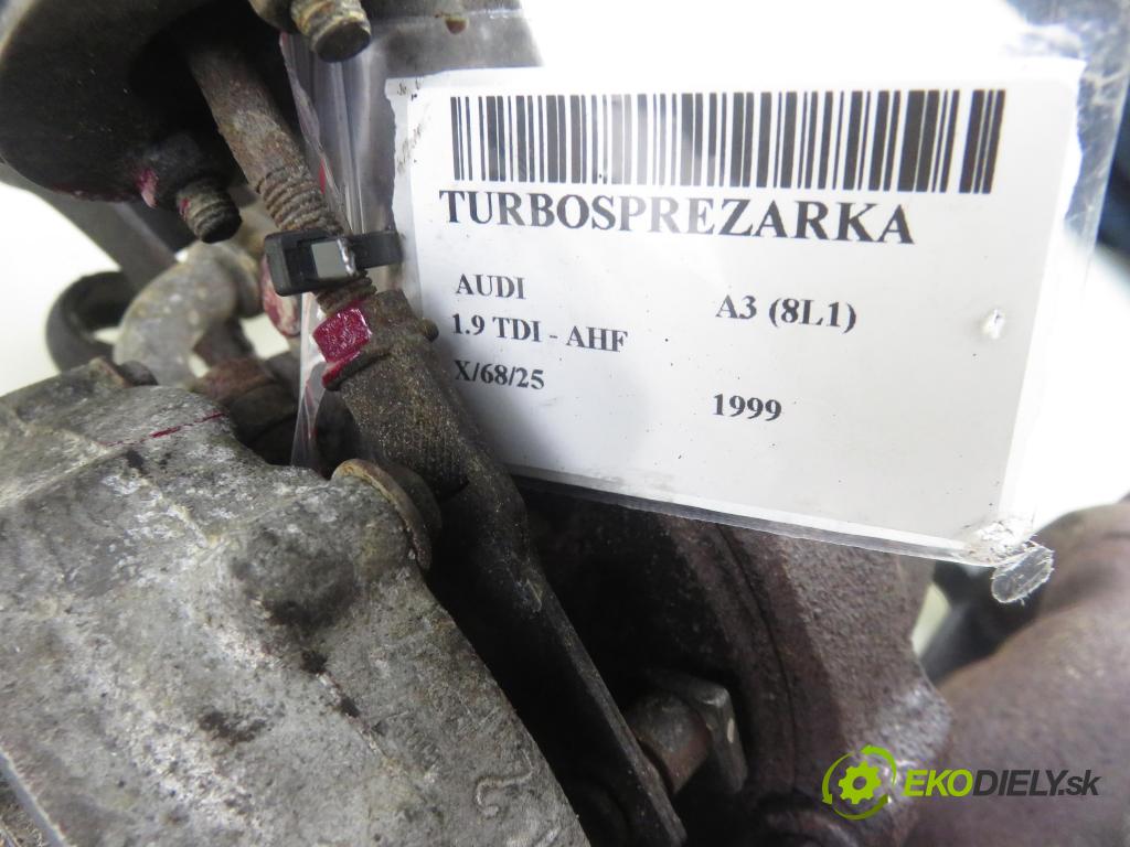 AUDI A3 (8L1) HB 1999 81,00 1.9 TDI 110 - AHF 1896,00 RYCHLONABÍJEČKA: 038253019A (Turbodúchadla (kompletní))