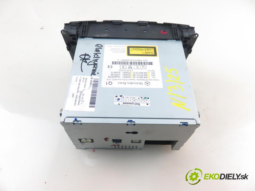 MERCEDES-BENZ KLASA C T-Model (S204) KOMBI 2009 100,00 C 200 CDI (204.207) - OM 646.811 2148,00 RADIO CD 2049060102 ; 2048706189 ; 2049022301