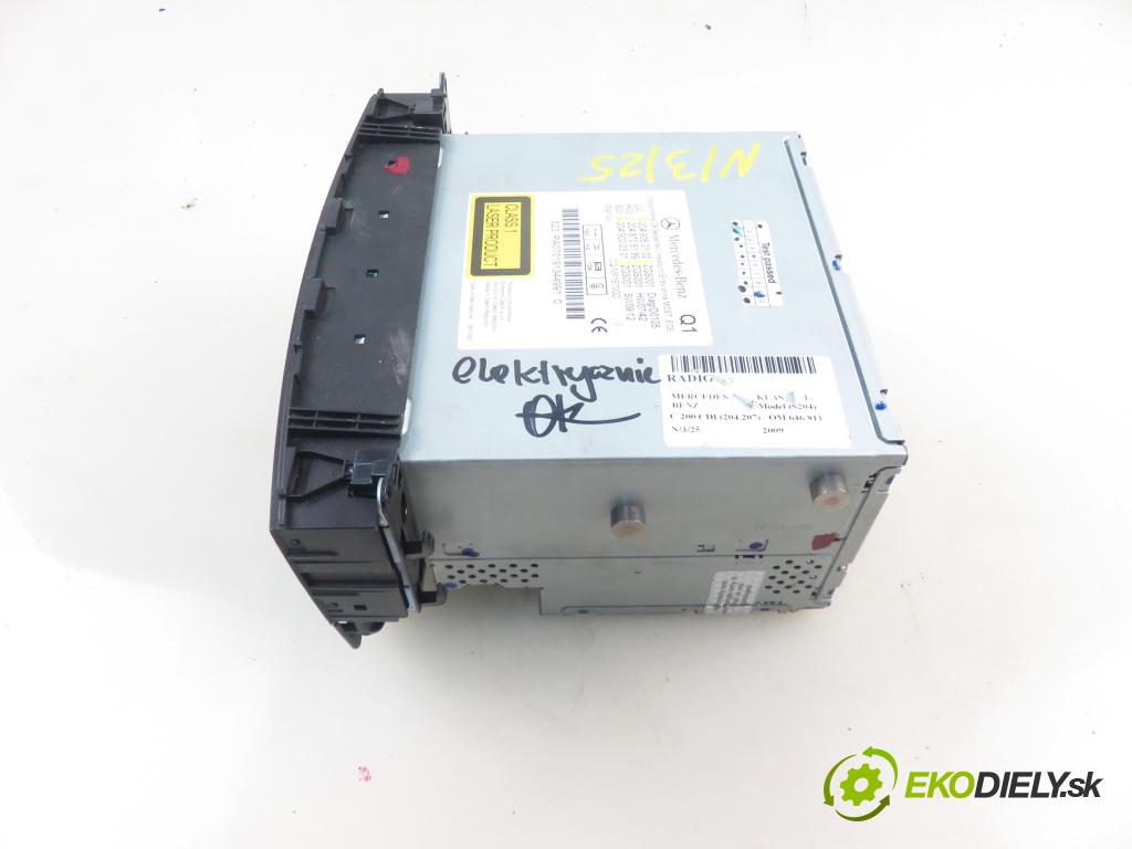 MERCEDES-BENZ KLASA C T-Model (S204) KOMBI 2009 100,00 C 200 CDI (204.207) - OM 646.811 2148,00 RADIO CD 2049060102 ; 2048706189 ; 2049022301
