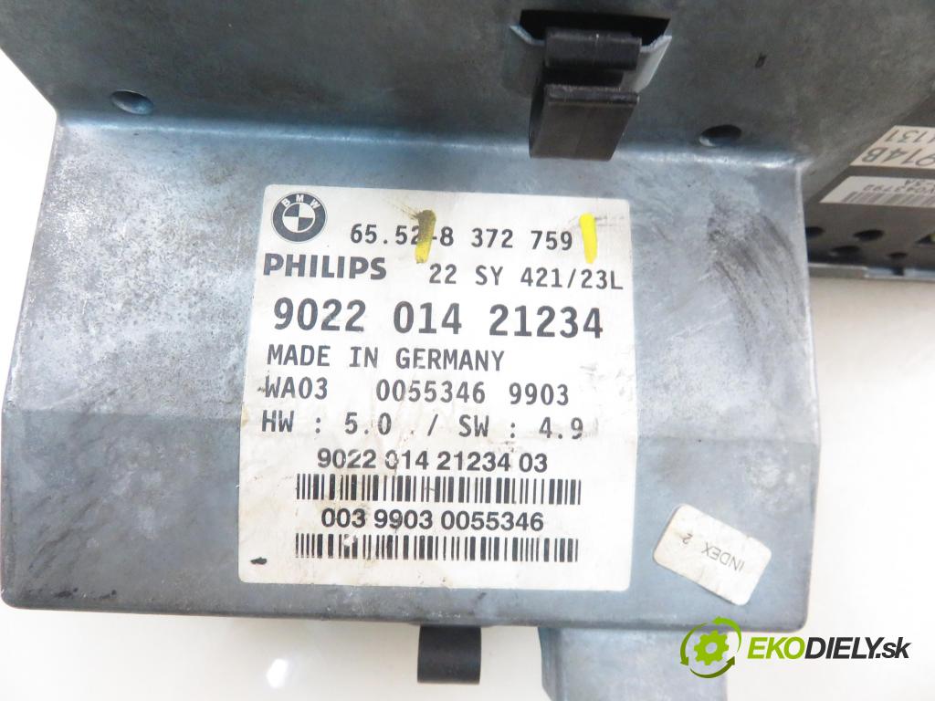 BMW 5 (E39) SEDAN 1999 135,00 3.0 530 d 184 - M57 D30 (306D1) 2926,00 RADIO Modul 8372759 ; 8374914B