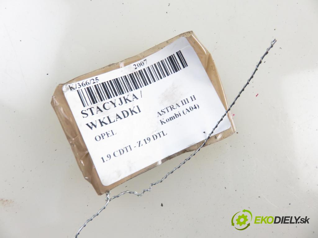OPEL ASTRA H Kombi (A04) KOMBI 2007 74,00 1.9 CDTI - Z 19 DTL 1910,00 spinačka N050188 ; 2421430 (Spínacia skrinka a kľúč)