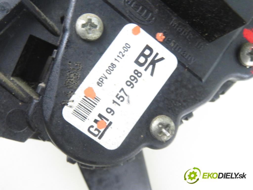 OPEL ASTRA H Kombi (A04) KOMBI 2007 74,00 1.9 CDTI - Z 19 DTL 1910,00 Potenciometer plynu 9157998BK ; 6PV00811200 (Pedál)