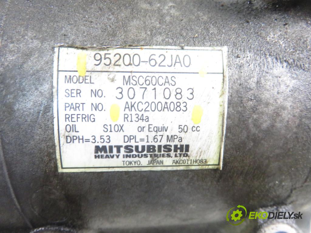 SUZUKI SX4 (EY, GY) CROSSOVER 2011 88,00 1.6 VVT 4x4 (RW 416) 120 - M16A 1586,00 KOMPRESOR: klimatizácie 9520062JA0 ; AKC200A083 (Kompresor klimatizácie)