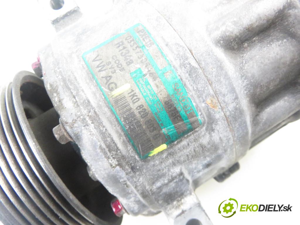 VW TOURAN (1T1, 1T2) MINIVAN 2005 103,00 2.0 TDI 16V 140 - BKD 1968,00 KOMPRESOR: klimatizácie 1K0820803G (Kompresor klimatizácie)