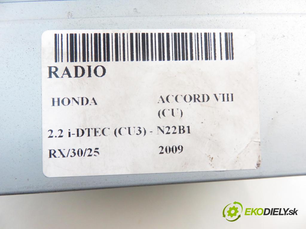 HONDA ACCORD VIII (CU) SEDAN 2009 110,00 2.2 i-DTEC (CU3) - N22B1 2199,00 RADIO CD 39100TL0G000