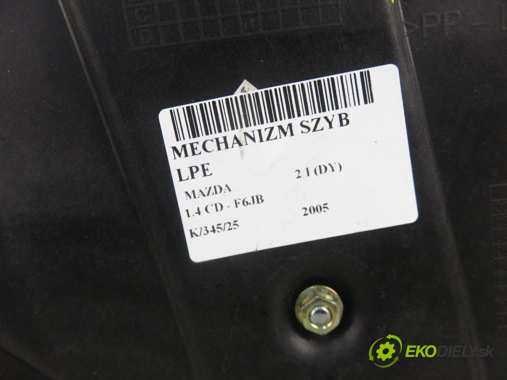 MAZDA 2 (DY) HB 2005 50,00 1.4 CD - F6JB 1399,00 mechanismus oken 3M71A045H17A