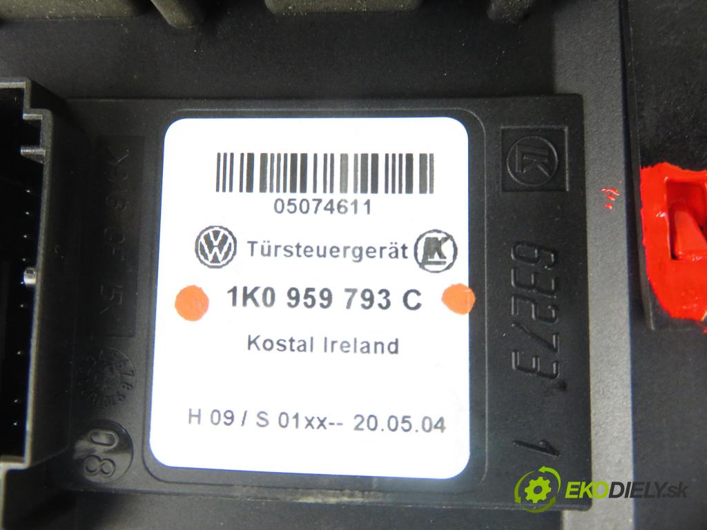 VW TOURAN (1T1, 1T2) MINIVAN 2005 103,00 2.0 TDI 16V 140 - BKD 1968,00 mechanismus oken 1T1837729AE ; 1K0959793C