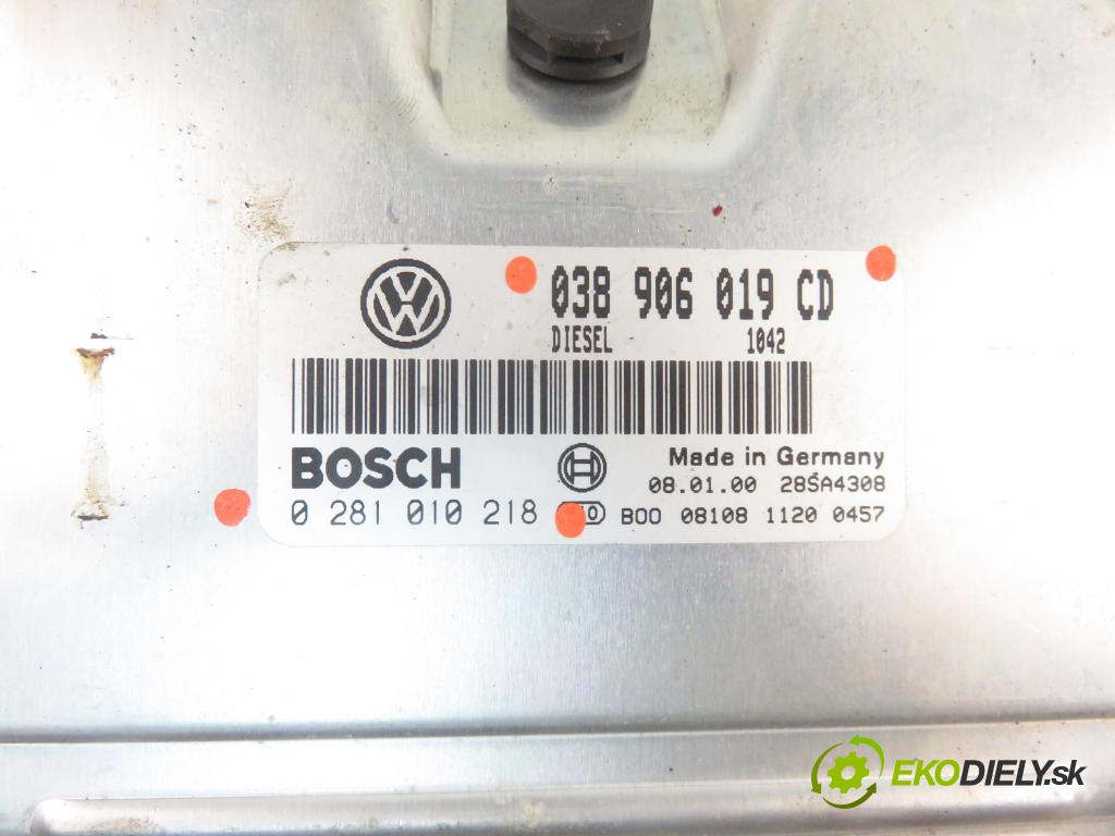 VW PASSAT B5 Variant (3B5) KOMBI 2000 85,00 1.9 TDI - AJM 1896,00 Riadiaca jednotka Motor 038906019CD ; 0281010218