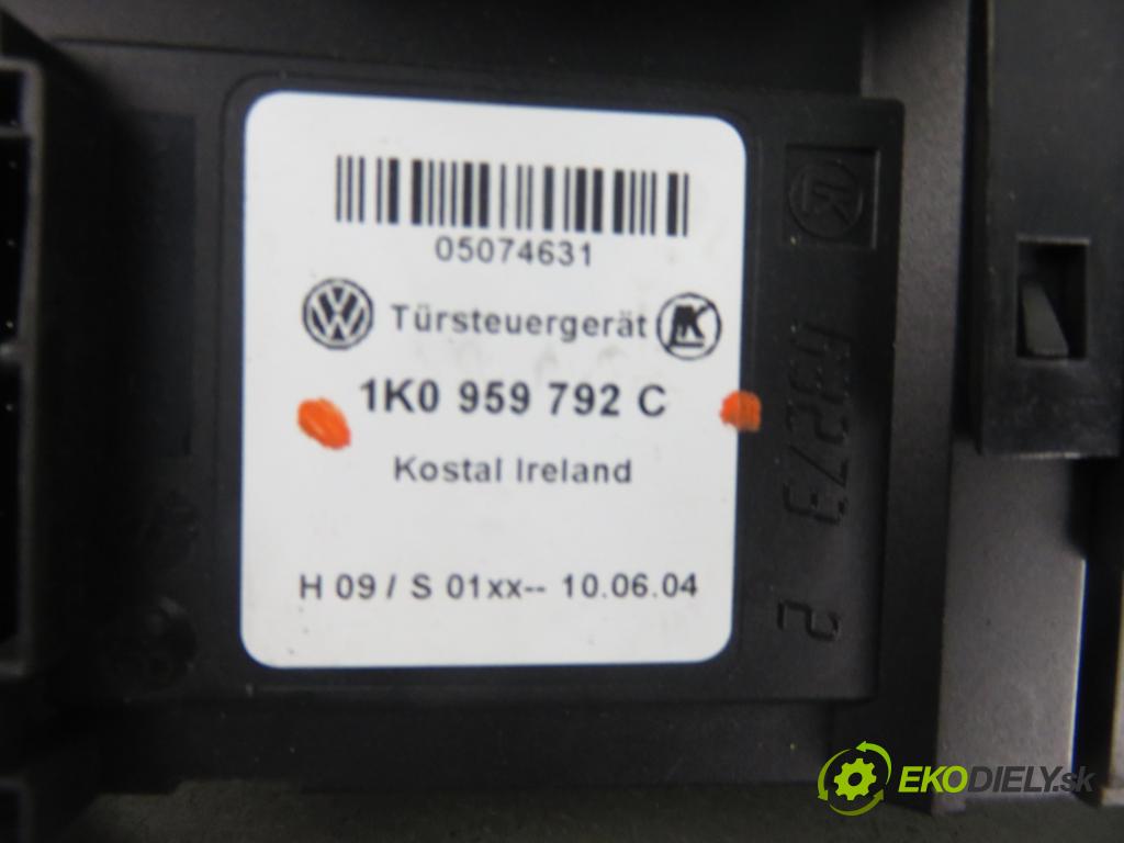VW TOURAN (1T1, 1T2) MINIVAN 2005 103,00 2.0 TDI 16V 140 - BKD 1968,00 mechanismus oken PPE 1T1837730AE ; 1K0959792C