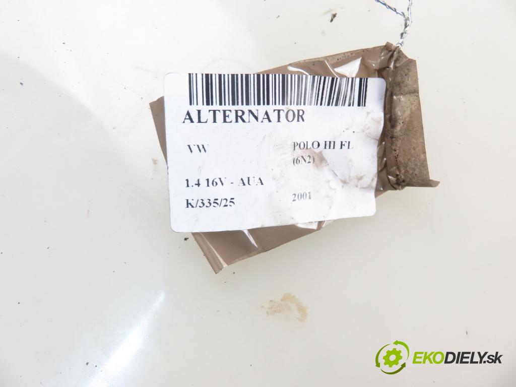VW POLO (6N2) HB 2001 55,00 1.4 16V - AUA 1390,00 Alternátor 037903025T ; SG9B024 (Alternátor)