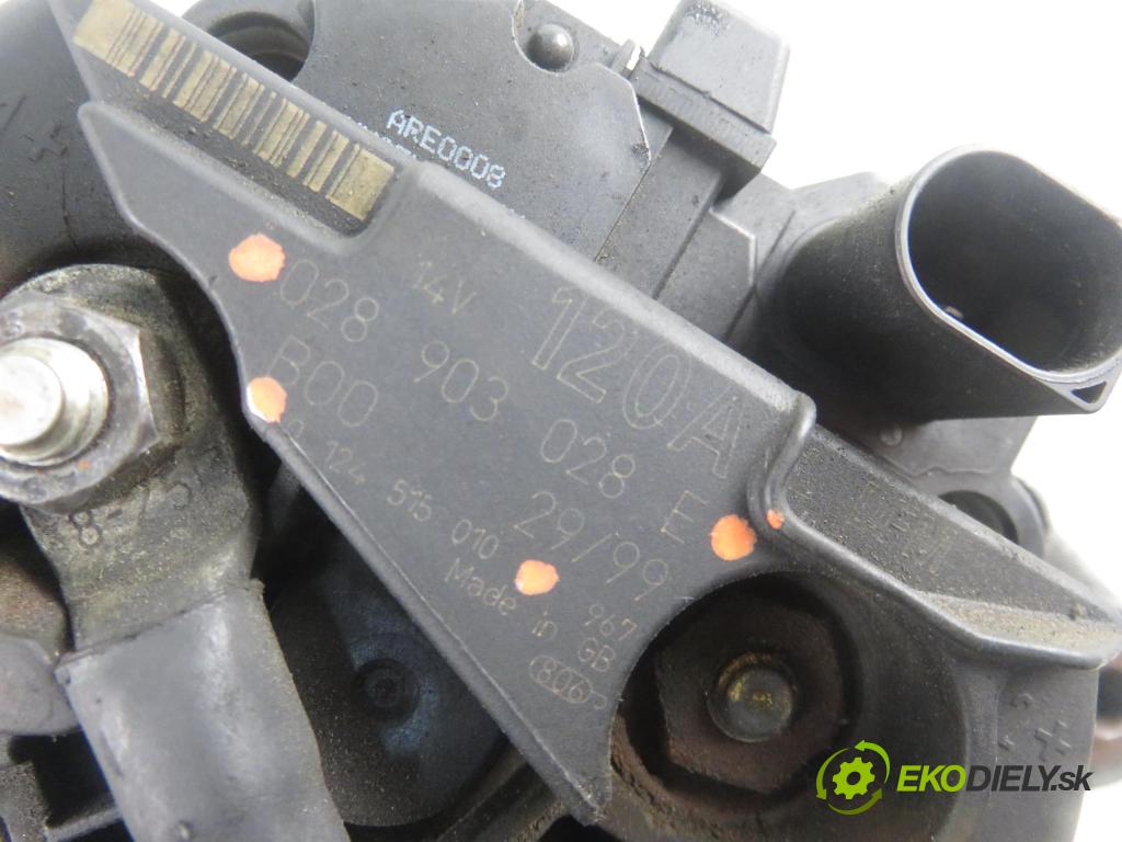 AUDI A3 (8L1) HB 2001 81,00 1.9 TDI 110 - AHF 1896,00 Alternátor 028903028E ; 0124515010 (Alternátor)