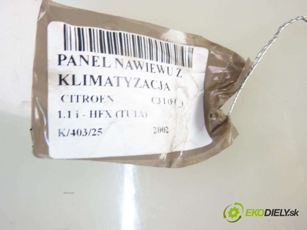 CITROEN C3 I (FC_) HB 2002 44,00 1.1 i - HFX (TU1A) 1124,00 Panel kúrenia KLIMATIZACE: F664479W
