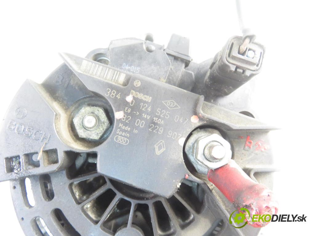 RENAULT LAGUNA II (BG0/1_) LIFTBACK 2003 88,00 1.9 dCi 120 - F9Q 750 1870,00 Alternátor 0124525047 ; 8200229907 (Alternátor)