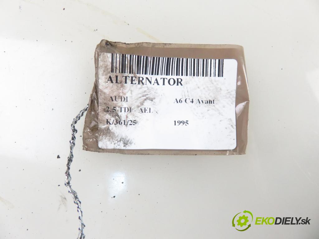 AUDI A6 Avant (4A, C4) KOMBI 1995 103,00 2.5 TDI - AEL 2461,00 Alternátor 0123510028 ; 046903015F (Alternátor)