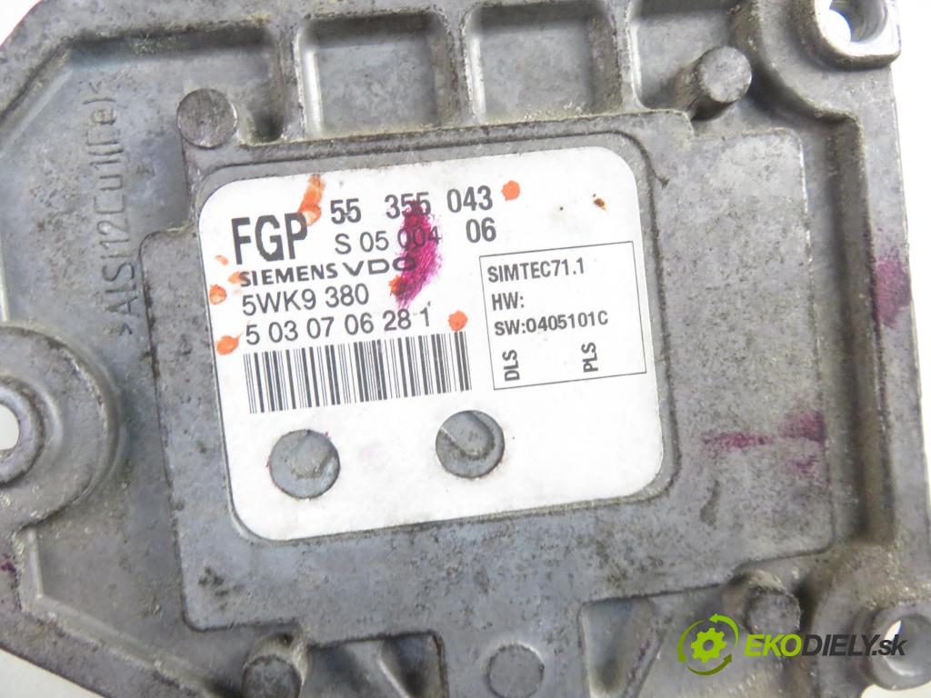 OPEL MERIVA A nadwozie wielkoprzestrzenne (MPV) (X03) HB 2005 92,00 1.8 - Z 18 XE 1796,00 Riadiaca jednotka Motor 55355043 ; 5WK9380 ; 5030706281