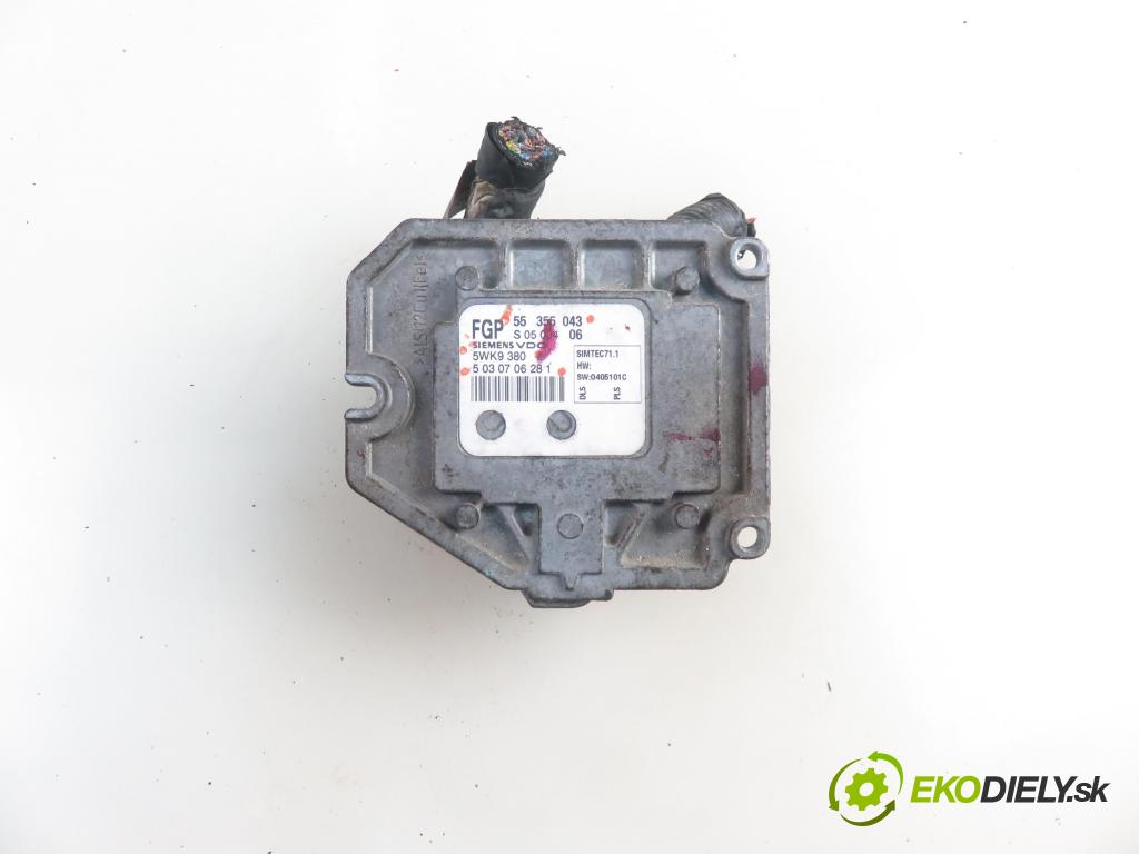 OPEL MERIVA A nadwozie wielkoprzestrzenne (MPV) (X03) HB 2005 92,00 1.8 - Z 18 XE 1796,00 Riadiaca jednotka Motor 55355043 ; 5WK9380 ; 5030706281