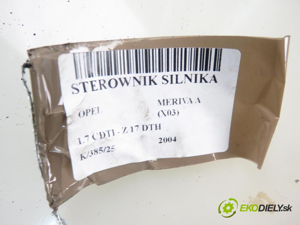 OPEL MERIVA A nadwozie wielkoprzestrzenne (MPV) (X03) HB 2004 74,00 1.7 CDTI 100 - Z 17 DTH 1686,00 Riadiaca jednotka Motor 8973509485 ; 1125000163