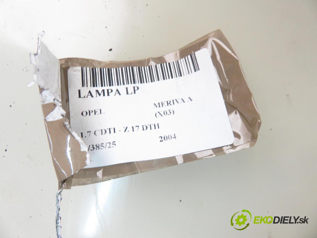 OPEL MERIVA A nadwozie wielkoprzestrzenne (MPV) (X03) HB 2004 74,00 1.7 CDTI 100 - Z 17 DTH 1686,00 světlo PP 93321053