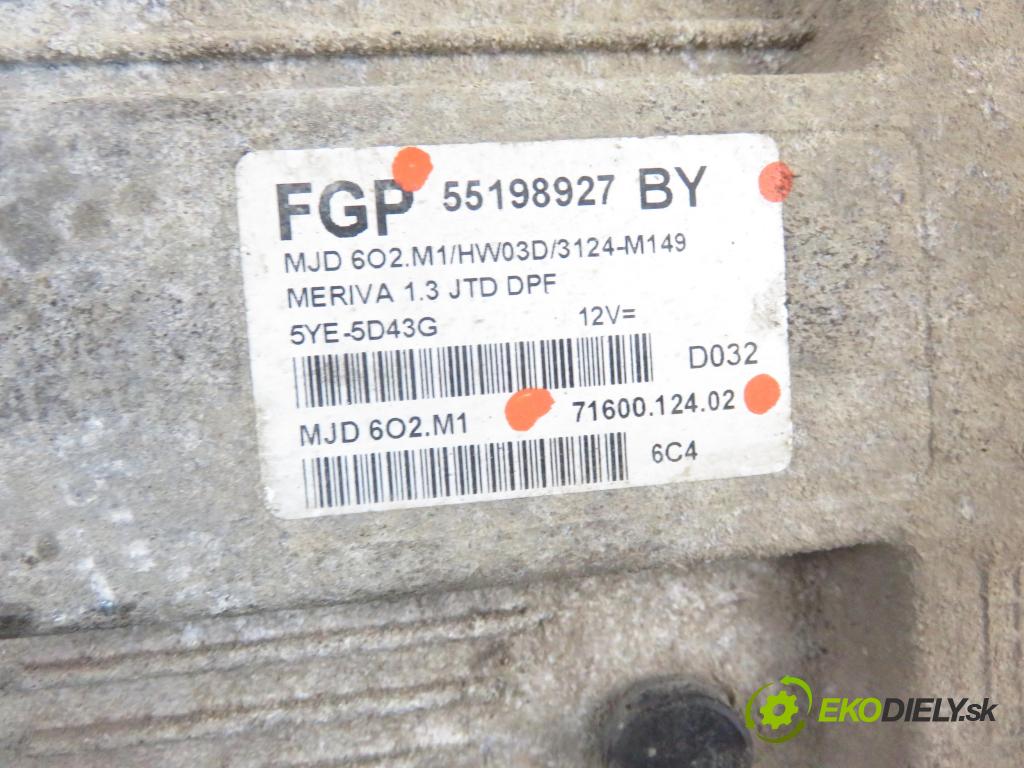 OPEL MERIVA A nadwozie wielkoprzestrzenne (MPV) (X03) MINIVAN 2006 55,00 1.3 CDTI - Z 13 DTJ 1248,00 Riadiaca jednotka Motor 55198927BY ; 7160012402