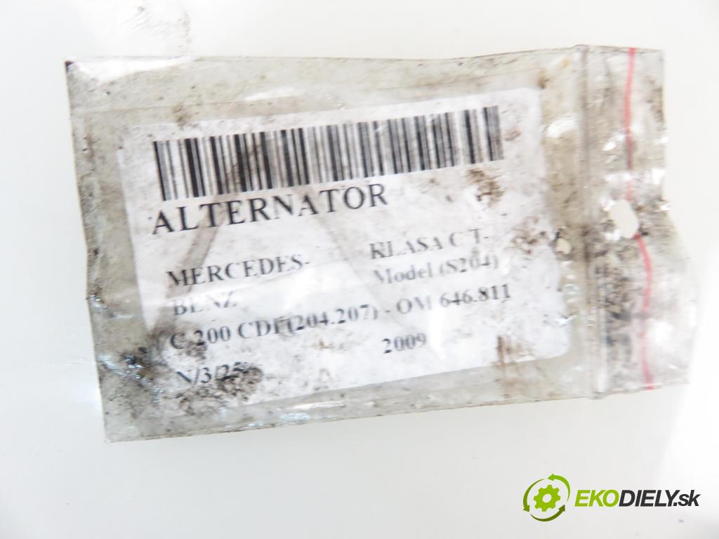 MERCEDES-BENZ KLASA C T-Model (S204) KOMBI 2009 100,00 C 200 CDI (204.207) - OM 646.811 2148,00 Alternátor 0131549002 ; 0121715029 (Alternátor)