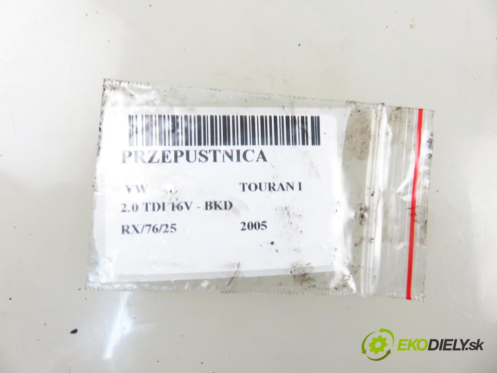 VW TOURAN (1T1, 1T2) MINIVAN 2005 103,00 2.0 TDI 16V 140 - BKD 1968,00 Škrtiaca klapka 038128063L (Škrtiaca klapka)