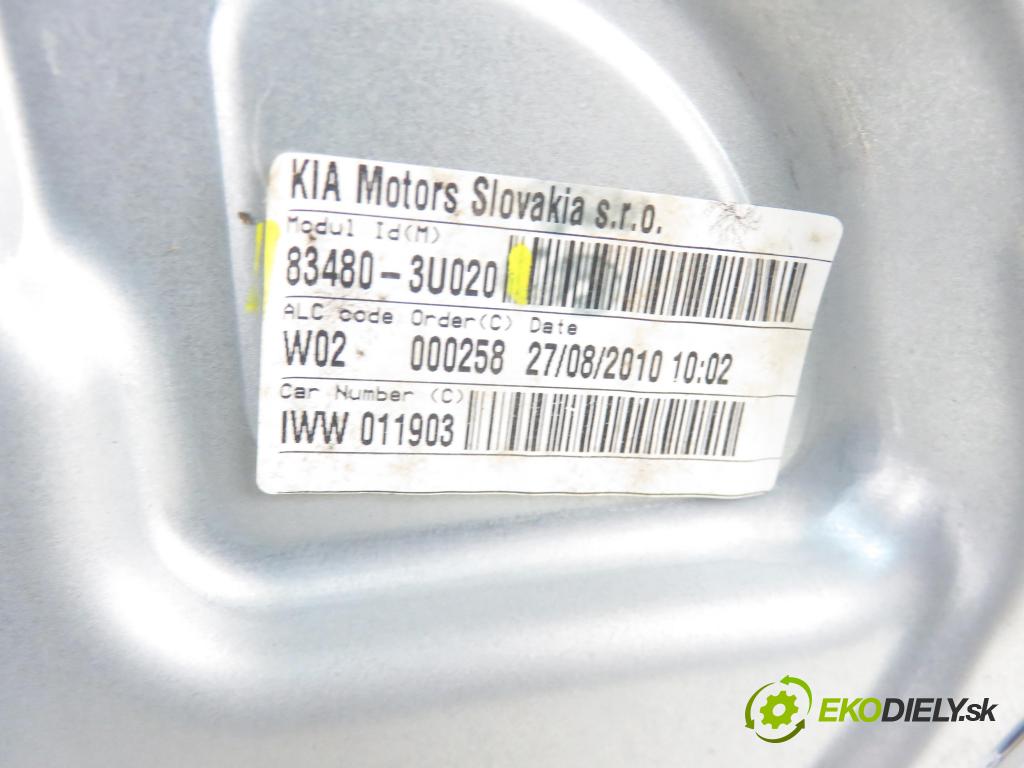 KIA SPORTAGE (SL) SUV 2012 100,00 2.0 CRDi 136 - D4HA 1995,00 mechanismus oken PTE 402354B ; 834803U020