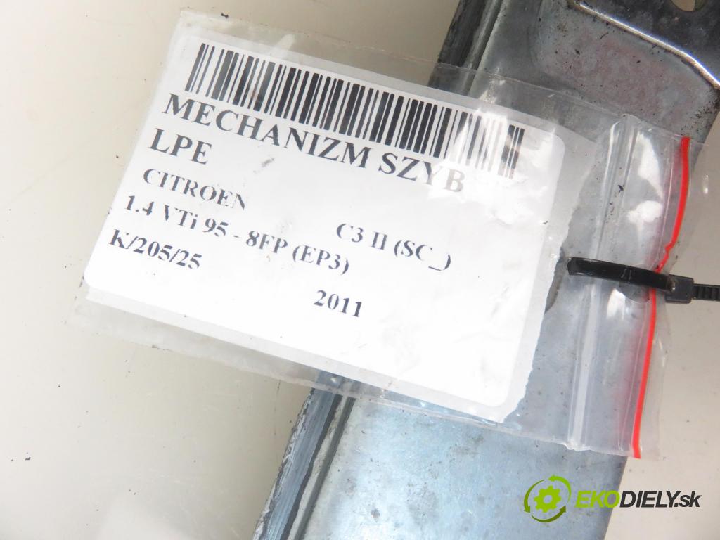 CITROEN C3 II (SC_) HB 2011 70,00 1.4 VTi 95 - 8FP (EP3) 1397,00 mechanismus oken 9683129680