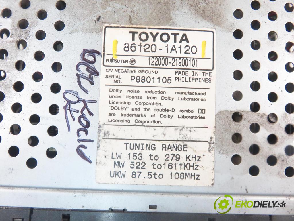 TOYOTA COROLLA Wagon (_E11_) KOMBI 2001 0,00 2.0 D-4D - 1CD-FTV 1995,00 RADIO Modul 861201A120
