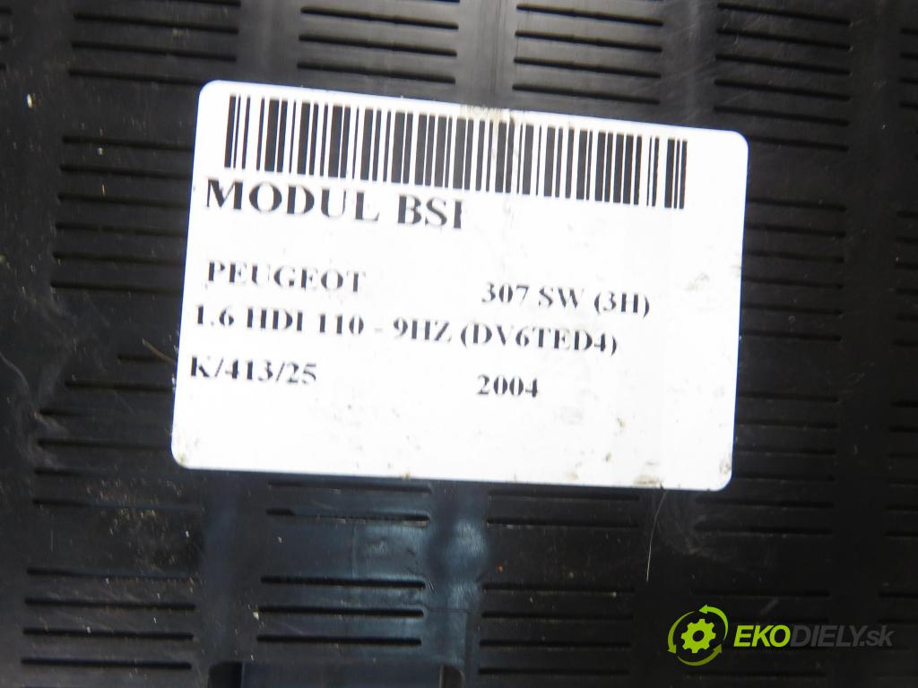 PEUGEOT 307 SW (3H) KOMBI 2004 80,00 1.6 HDI 110 - 9HZ (DV6TED4) 1560,00 MODUL BSI 9651197580A ; 9651196880A