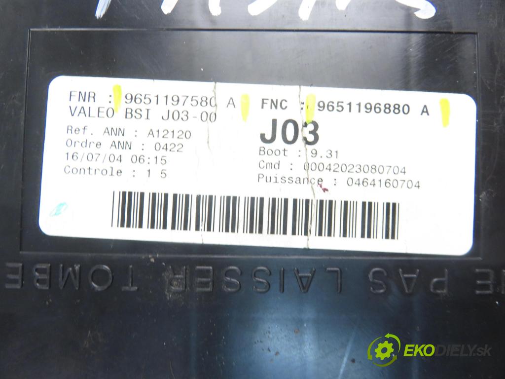 PEUGEOT 307 SW (3H) KOMBI 2004 80,00 1.6 HDI 110 - 9HZ (DV6TED4) 1560,00 MODUL BSI 9651197580A ; 9651196880A