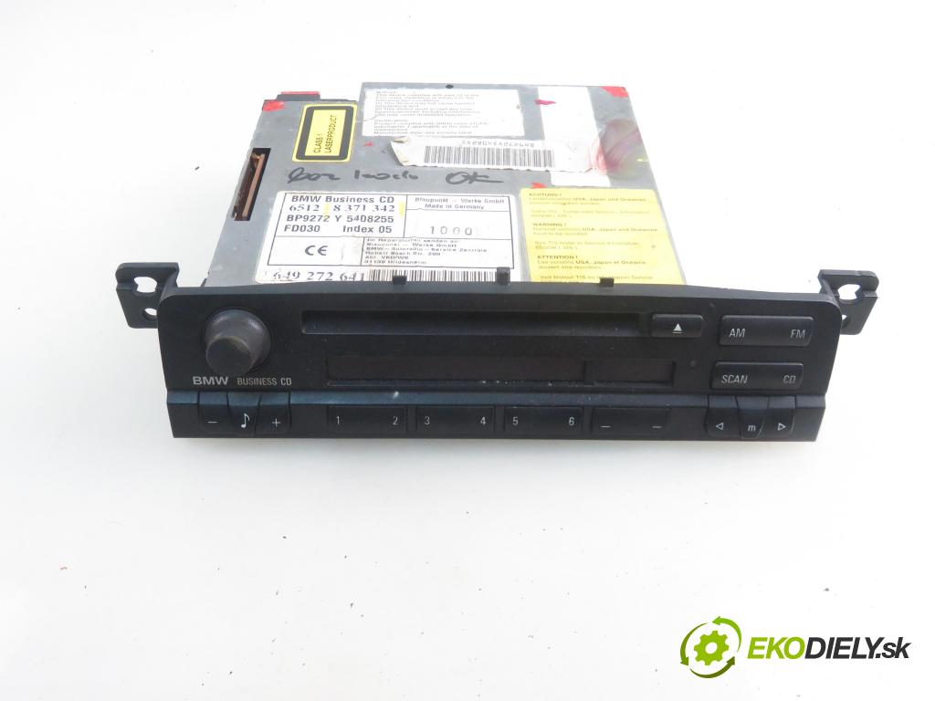 BMW 3 (E46) SEDAN 1999 100,00 320 d 136 - M47 D20 (204D1) 1951,00 RADIO CD 8371342