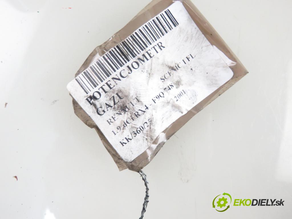 RENAULT SCENIC I (JA0/1_) CROSSOVER 2001 74,00 1.9 dCi RX4 - F9Q 748 1870,00 Potenciometer plynu 7700431919 ; CTS3642 (Pedál)