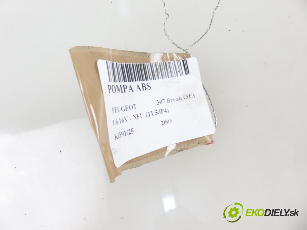 PEUGEOT 307 Break (3E) KOMBI 2003 80,00 1.6 16V - NFU (TU5JP4) 1587,00 Pumpa ABS 0265950084 ; 0265225188 (Pumpa ABS)