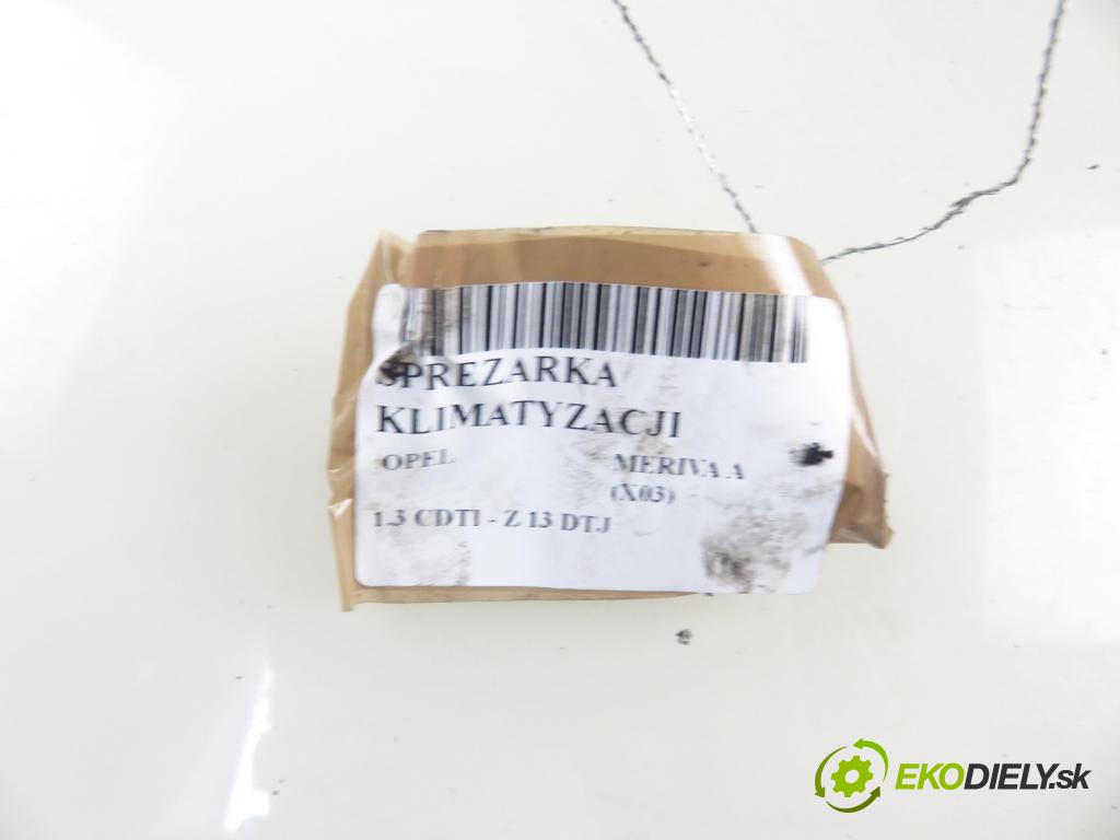OPEL MERIVA A nadwozie wielkoprzestrzenne (MPV) (X03) MINIVAN 2006 55,00 1.3 CDTI - Z 13 DTJ 1248,00 KOMPRESOR: klimatizácie 13197538 (Kompresor klimatizácie)