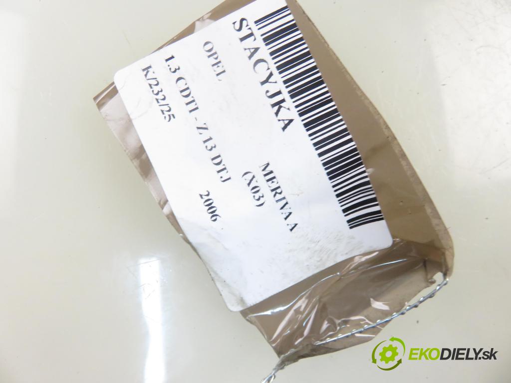 OPEL MERIVA A nadwozie wielkoprzestrzenne (MPV) (X03) MINIVAN 2006 55,00 1.3 CDTI - Z 13 DTJ 1248,00 spinačka 13144390 ; 5WK47631 (Spínacia skrinka a kľúč)