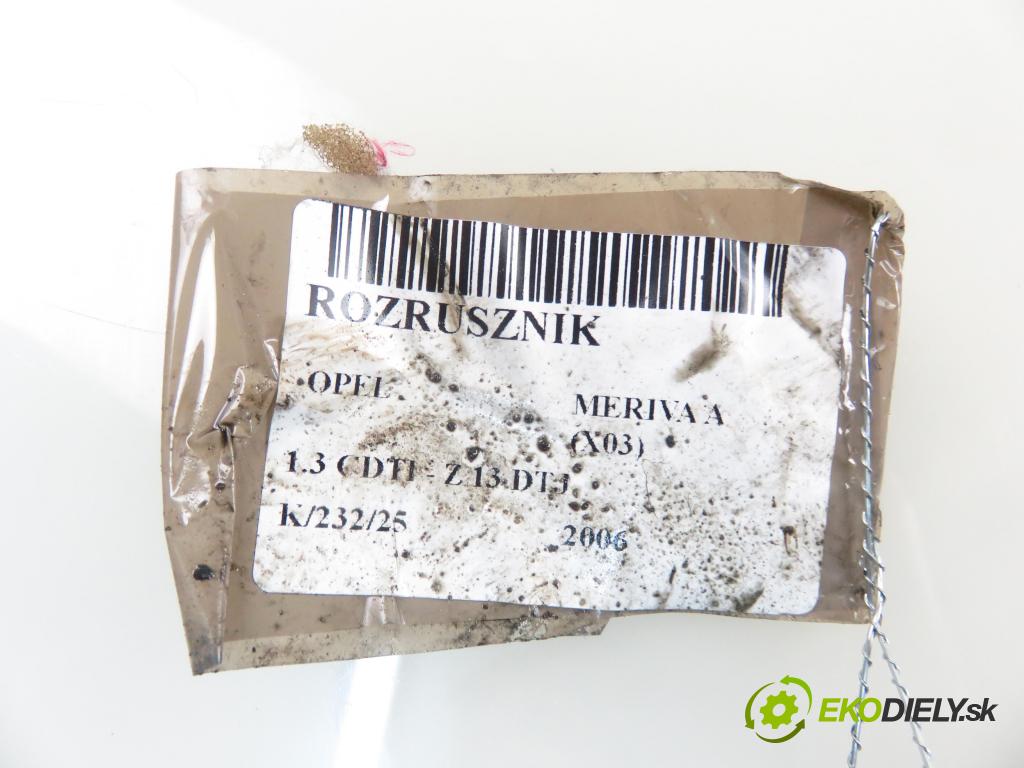 OPEL MERIVA A nadwozie wielkoprzestrzenne (MPV) (X03) MINIVAN 2006 55,00 1.3 CDTI - Z 13 DTJ 1248,00 Štartér 55561503 ; D6G33 (Štartér)