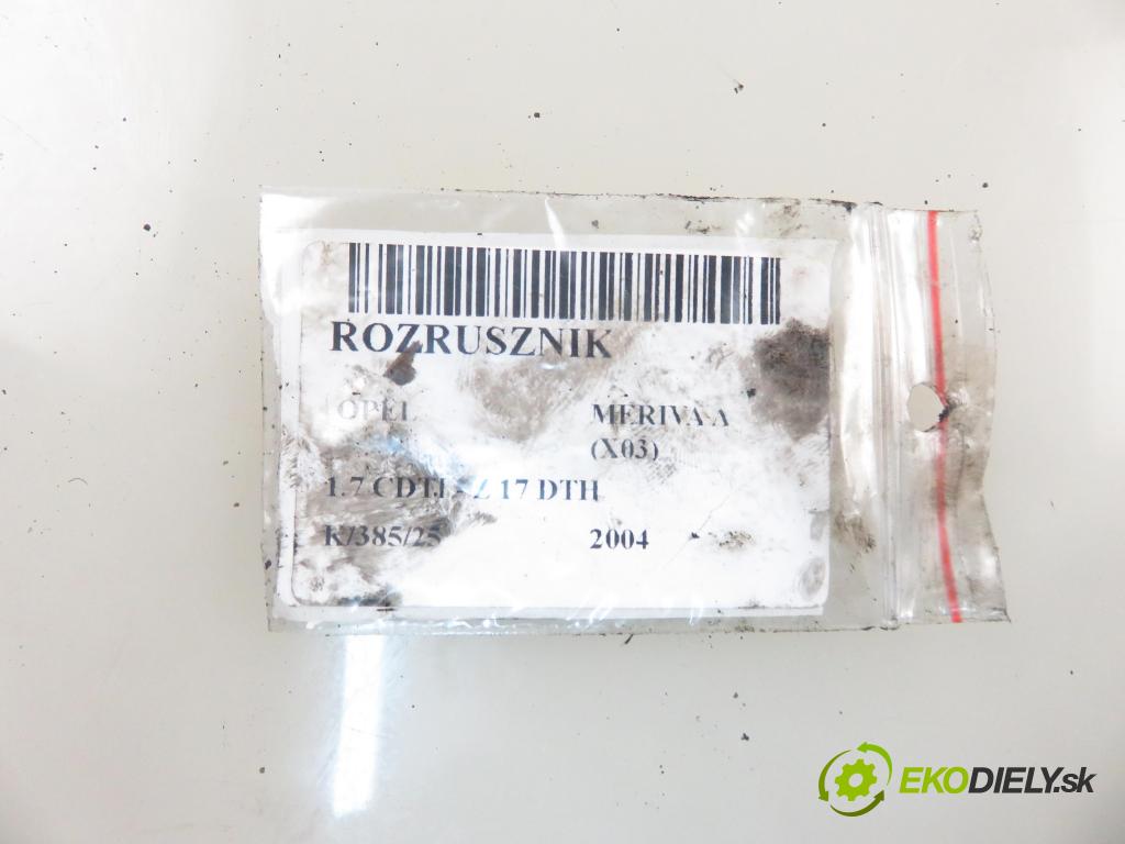OPEL MERIVA A nadwozie wielkoprzestrzenne (MPV) (X03) HB 2004 74,00 1.7 CDTI 100 - Z 17 DTH 1686,00 Štartér  (Štartér)
