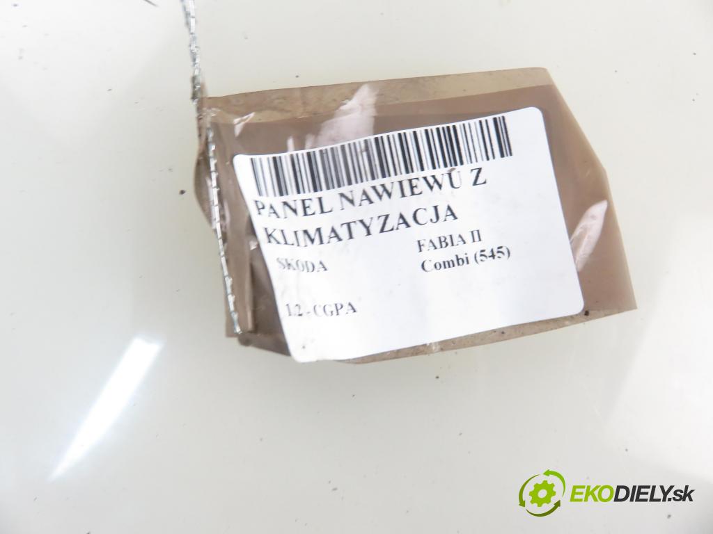 SKODA FABIA II Combi (545) KOMBI 2010 51,00 1.2 - CGPA 1198,00 Panel kúrenia KLIMATIZACE: 5J0820045